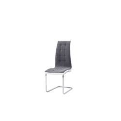 CHAISE GRIS TISSU /BLANC PVC B-1058 CHAISE-1058