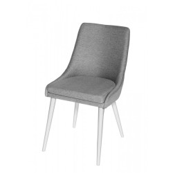 CHAISE RENO GRIS PIEDS BLANC CHAISE-RENO