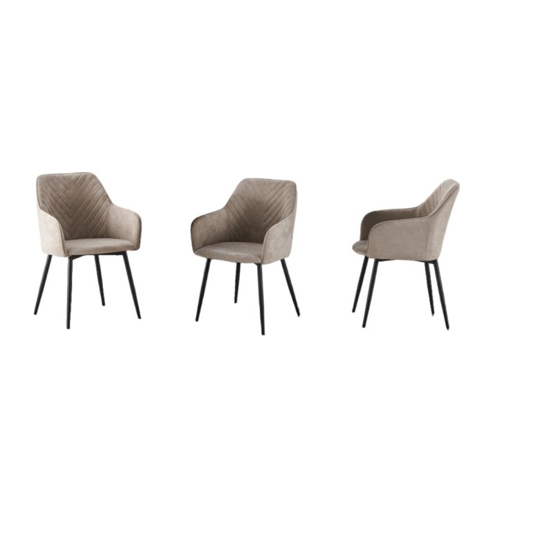 CHAISE VELOURS B521 CHAISE-521GRIS