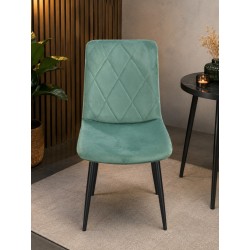 CHAISE VERTE X71 92 × 42 × 47 ASSISE VELOURS/PIED EN FER CHAISE-X71VERT