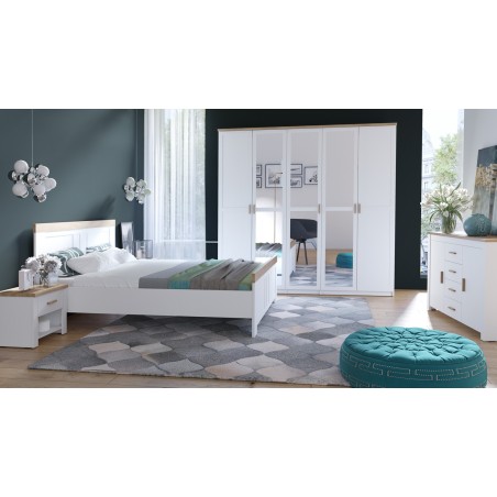 CHAMBRE A COUCHER NICEA BLANC/CHENE CHAMBRE-NICEA