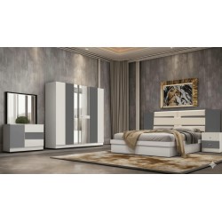 CHAMBRE A COUCHER UL-LR00078 LIT160/2CHEVET/COIF +ARMOIRE CHAMBRE-ULR00078