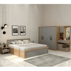 CHAMBRE A COUCHER UL25BE0005 LIT160/2CHEVET/COIF +ARMOIRE CHAMBRE-UL25BE0005