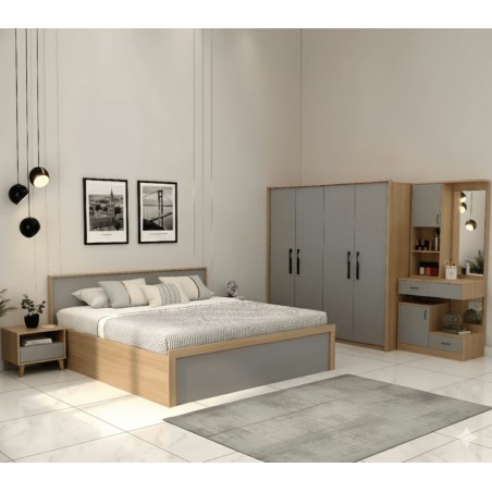 CHAMBRE A COUCHER UL25BE0005 LIT160/2CHEVET/COIF +ARMOIRE CHAMBRE-UL25BE0005