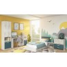 CHAMBRE A COUCHER UL25BE0206 LIT120 × 200/COMMODE/1CHEVET/ARMOIRE /BUREAU /BIBLIOTHEQUE CHAMBRE-UL25BE0206