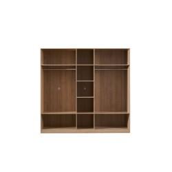 CHAMBRE DZ43 LIT160+1 CHEVET +ARMOIRE 4PORTE +COIFFEUSE CHENE/GRIS MARBRE CHAMBRE-DZ43