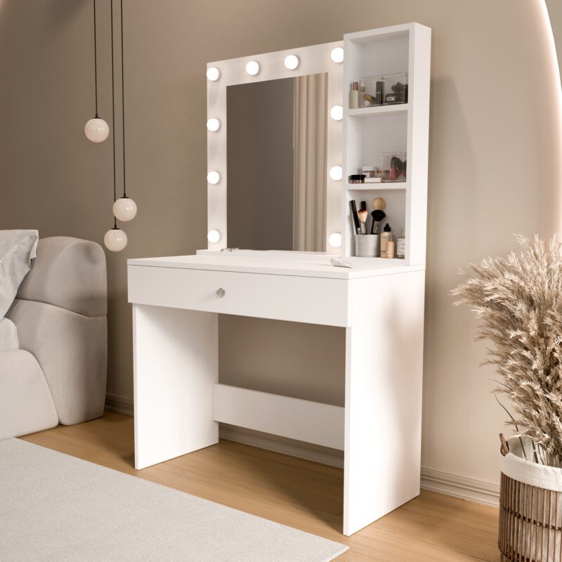 COIFFEUSE BLANCHE MO3-W 900 × 1470 × 425 MO3-W-COIF