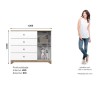 COMMODE DE RANGEMENT 1P/4T BOIS/BLANC 1265 × 1030 × 510 I724-190 COMM-I724-190