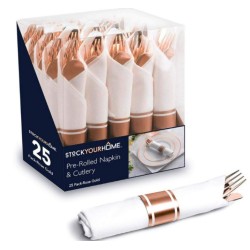 COUVERT DORE/ARGENTE/ROSE GOLD EN BOITE DE 25 COUVERT25-BTE
