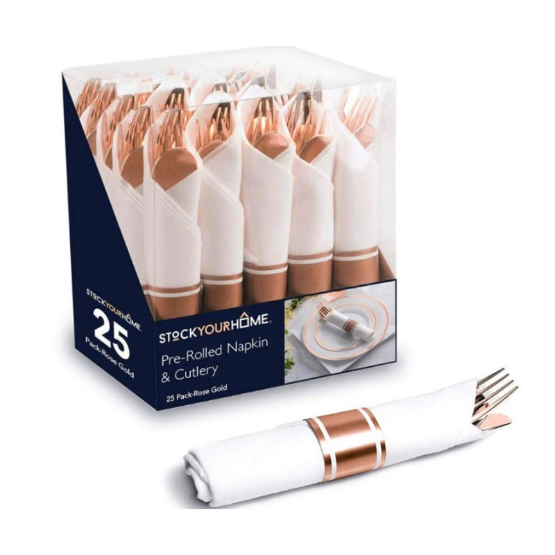 COUVERT DORE/ARGENTE/ROSE GOLD EN BOITE DE 25 COUVERT25-BTE