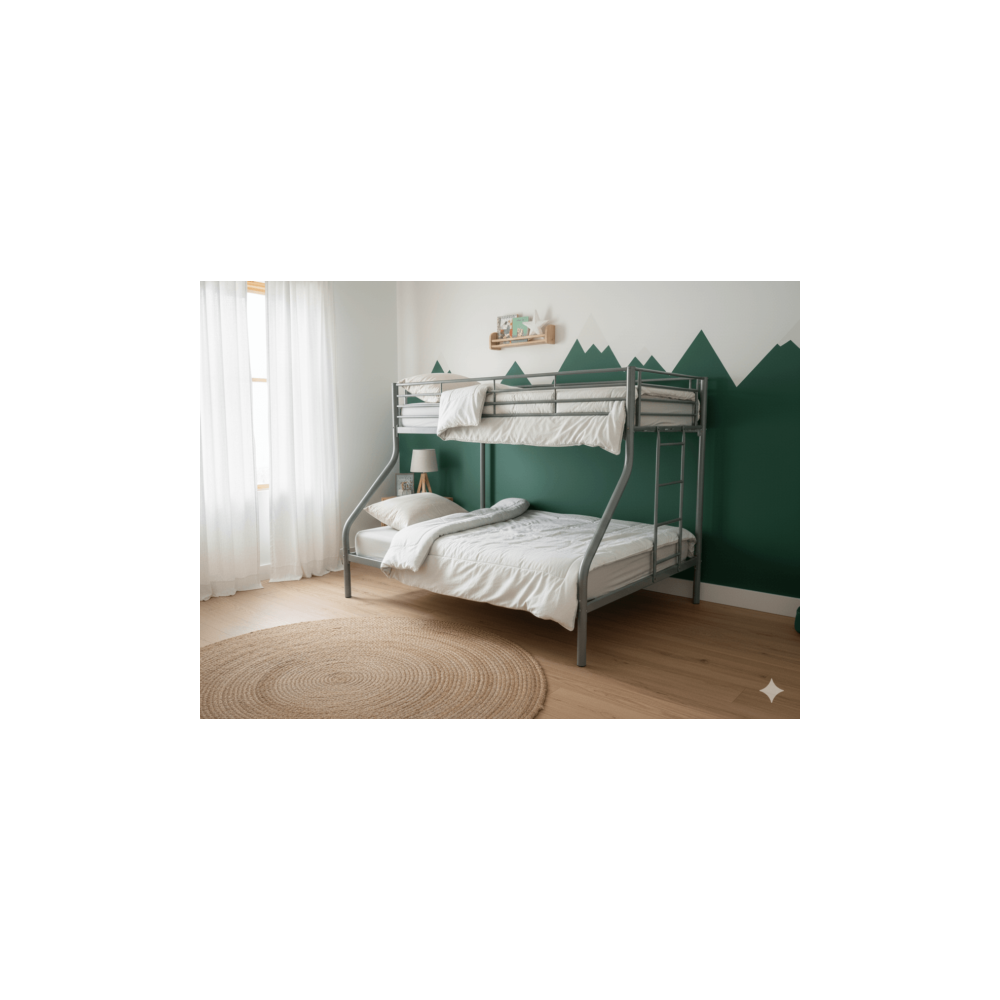 LIT SUPERPOSES 2P+1P gris