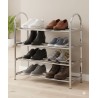 ETAGERE A CHAUSSURES EN ACIER INOX 60 × 23 × 70 4NIVEAUX A24 CHAUS-A24