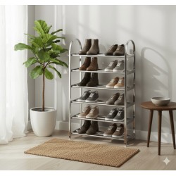 ETAGERE DE RANGEMENT ALU 60 × 23 × 100 6 NIVEAUX CHAUS-A26