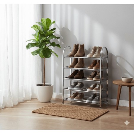 ETAGERE DE RANGEMENT ALU 60 × 23 × 85 5 NIVEAUX CHAUS-A25