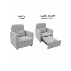 FAUTEUIL CONVERTIBLE 80 × 85 × 80 FAUT-312