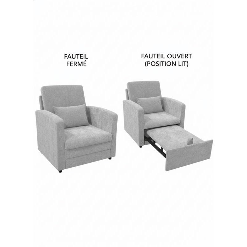 FAUTEUIL CONVERTIBLE 80 × 85 × 80 FAUT-312