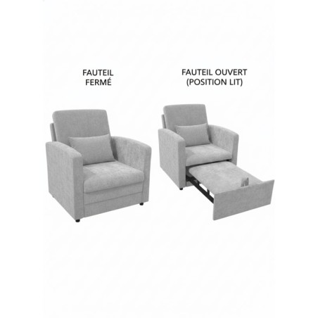 FAUTEUIL CONVERTIBLE 80 × 85 × 80 FAUT-312
