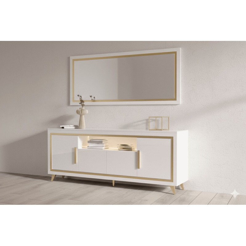 GOLD ENFILADE AVEC MIROIR 207 × 45 × 85 GOLD-ENFILADE