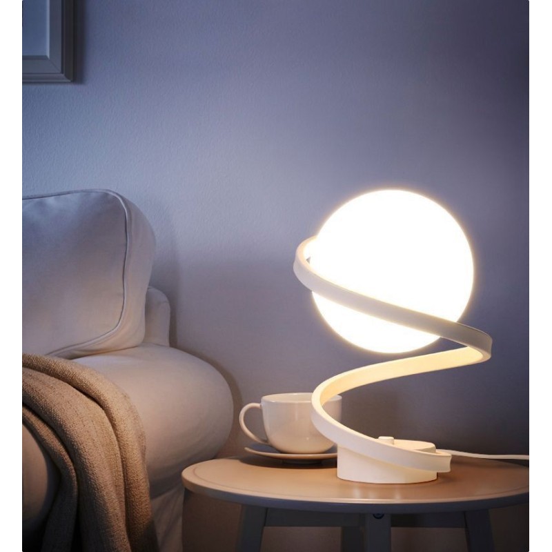 LAMPE DE TABLE LED BLANC BOULE WH002 AVEC CHARGEUR LAMPE-WH002