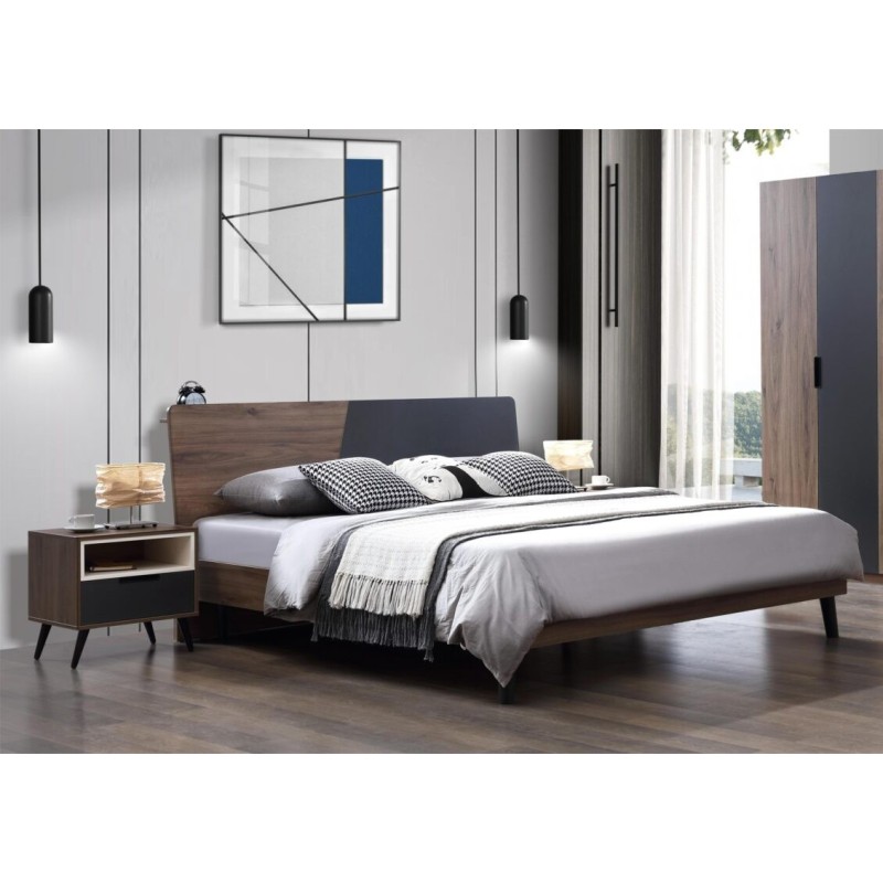 LIT 160 × 200 DZ30A MARRON GRIS LIT-DZ30A