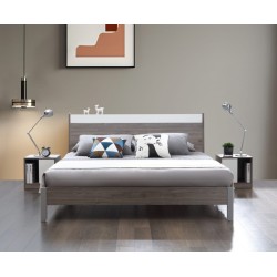 LIT 160 × 200 DZ33 BLANC GRIS LIT-DZ33A
