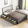 LIT AVEC RANGEMENT 140 × 190 XZH046(3152) LIT-XZH046