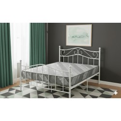 LIT EN FER FORGE 140 × 190 BLANC LITFERBLANC-140