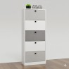 MEUBLE CHAUSSURE 3565-5 65 × 24 × 170 5 TIROIRS CHAUS-3565-5