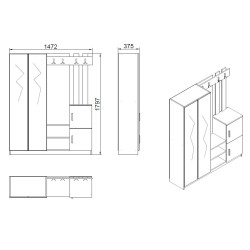 MEUBLE DE COULOIR DD8-AW MEUB-DD8-AW