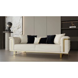 SALON 3+3+1 BEIGE DORE NOIR VANESA SALON-VANESA