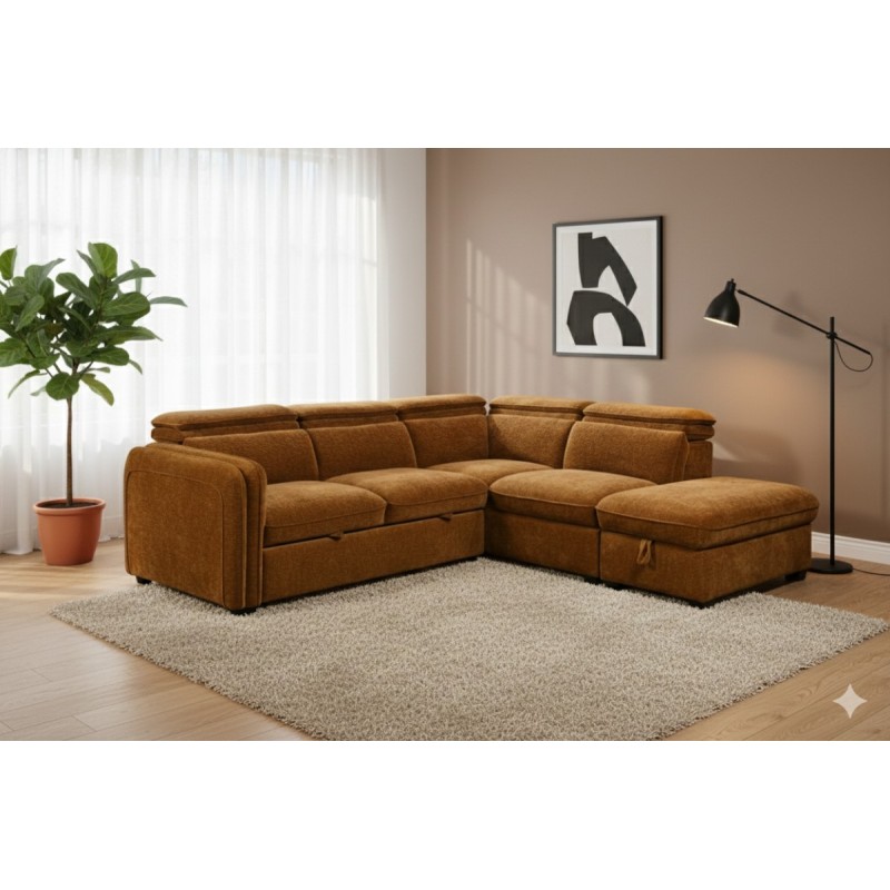 SALON ANGLE CONVERTIBLE /COFFRE KF7845 257 × 231 × 81 SALON-KF7845