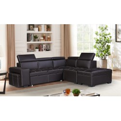 SALON ANGLE CONVERTIBLE AVEC COFFRE/2 POUF ZY2088 239 × 144 × 77 OTTOMAN 92 × 61 × 44 SALON-ZY2088