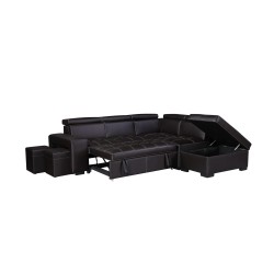 SALON ANGLE CONVERTIBLE AVEC COFFRE/2 POUF ZY2088 239 × 144 × 77 OTTOMAN 92 × 61 × 44 SALON-ZY2088