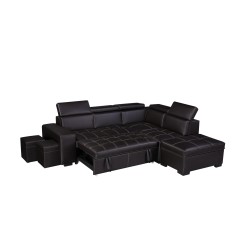 SALON ANGLE CONVERTIBLE AVEC COFFRE/2 POUF ZY2088 239 × 144 × 77 OTTOMAN 92 × 61 × 44 SALON-ZY2088