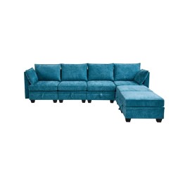 SALON ANGLE MODULABLE /COFFRE XL1672 300 × 91 × 82 OTTOMAN 70 × 70 × 46 SALON-XL1672