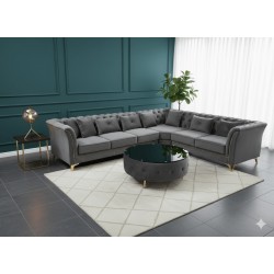 SALON ANGLE R3067B GRIS SALON-R3067B