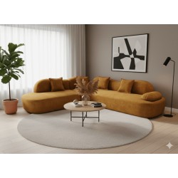 SALON D’ANGLE MODERNE EN TISSU 5PLACES L874 SALON-L874