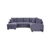 SALON PANORAMIQUE CONVERTIBLE /COFFRE XL1616 GRIS 273 × 143 × 88 SALON-XL1616