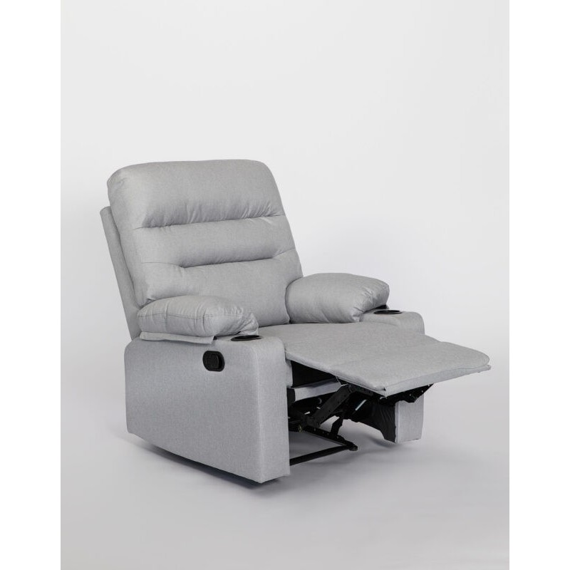 SALON RELAX GRIS 7664-27 90 × 100 × 48-165 RELAX-7664-27