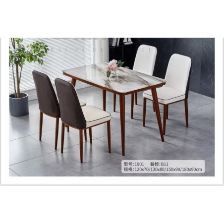 TABLE 1901+4CHAISE B11BEIGE TABLE-1901-B11