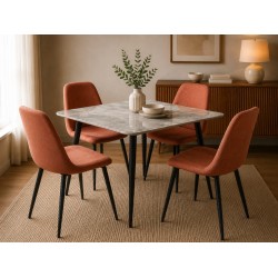 TABLE 8080 CARREE 80 × 80 GRISE TABLE-8080