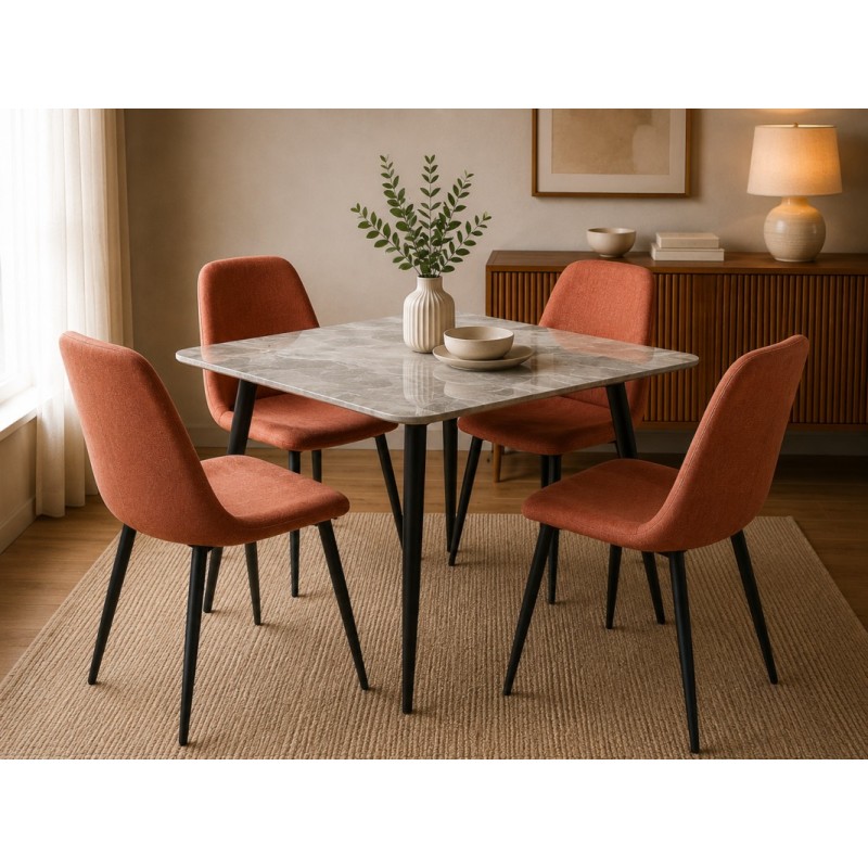 TABLE 8080 CARREE 80 × 80 GRISE TABLE-8080