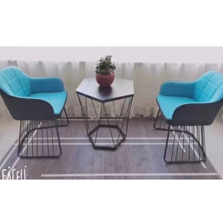 TABLE 909/927 +2 CHAISES FAUTEUIL-909/927