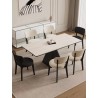 TABLE A MANGER BOIS RECTANGLE T27 BLANC/PIED NOIR 1800 × 900 × 750 TABLE-T27RECT