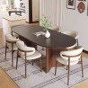 TABLE A MANGER BOIS T26 1600 × 800 × 750 OVALE NOIR TABLE-T26OVALE