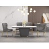 TABLE A MANGER GRIS DORE 2000 × 100 × 750 92607 TABLE-92607