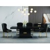 TABLE A MANGER NOIR DORE 2000 × 100 × 750 92501 TABLE-92501