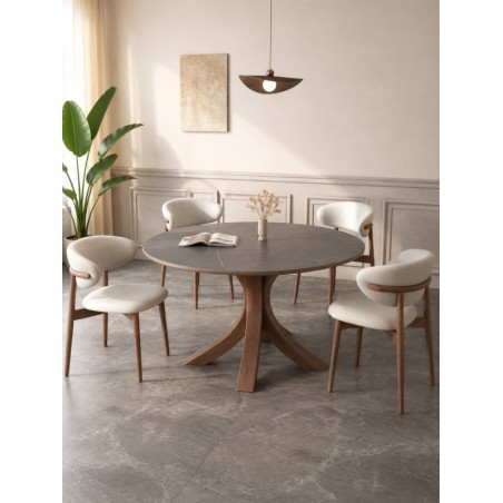 TABLE A MANGER ROND BOIS T05/T09 1300 × 1300 × 750 TABLE-T05ROND