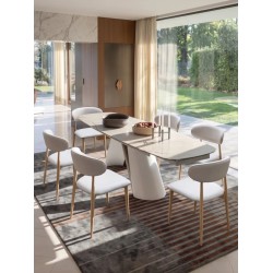 TABLE AVEC RALLONGES CERAMIQUE T888 1400(300 × 2)X900 × 750 TABLE-T888