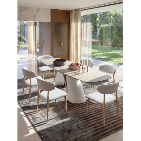 TABLE AVEC RALLONGES CERAMIQUE T888 1400(300 × 2)X900 × 750 TABLE-T888